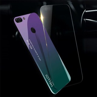For [Huawei Honor 9 Lite] Gradient Tempered Glass Cover Protective Phone Case