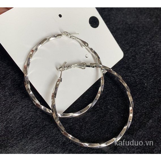 Đôi Khuyên Tai Vòng Tròn Lớn Thời Trang Hàn Quốc Sành Điệu Cho Nữ 925 | BigBuy360 - bigbuy360.vn