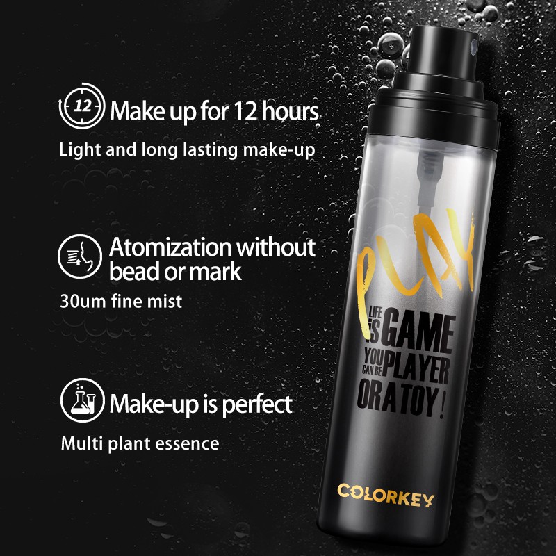 【COLORKEY】Chai xịt khóa lớp trang điểm dưỡng ẩm kiềm dầu chống thấm nước COLORKEY 100ml