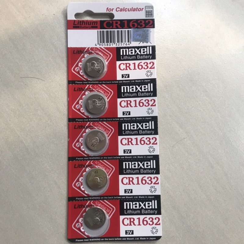 [HCM] Pin cúc áo 3V MAXELL Lithium CR1632 nhập khẩu Nhật Bản dùng cho máy tính, điều khiển xe máy, ô tô, đồng hồ