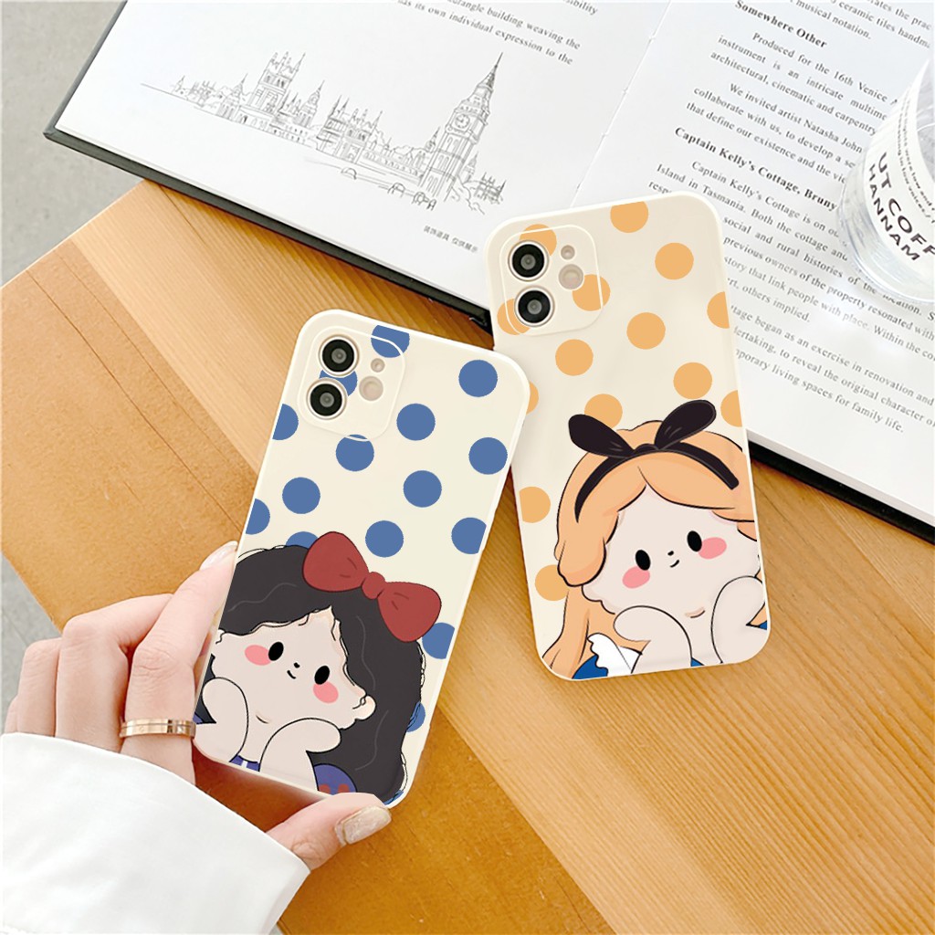 Ốp lưng iphone Babe cạnh vuông bảo vệ camera ip 11 7plus 6 plus 7/8plus x xsmax 11 11pro max 12promax 13promax e100