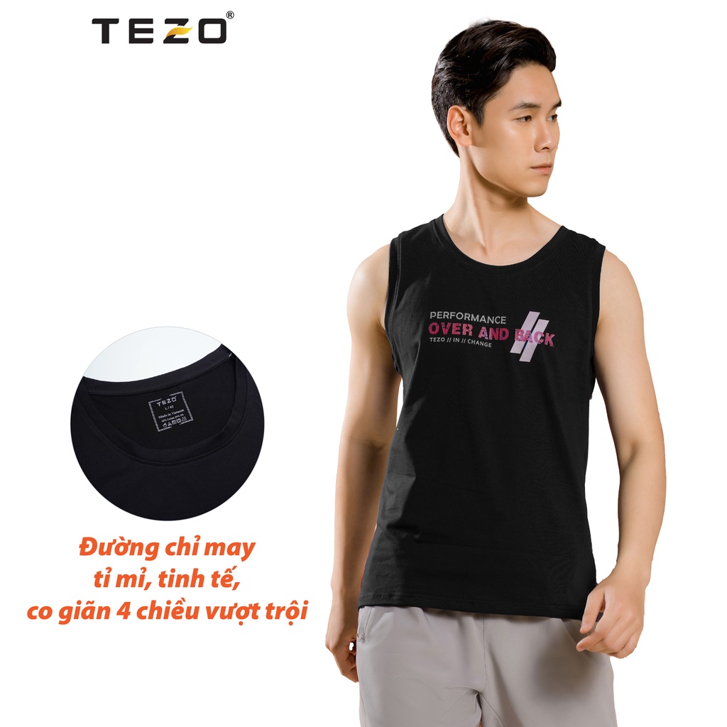 Áo ba lỗ Tezo phối màu năng động thể thao 2203ABLT02