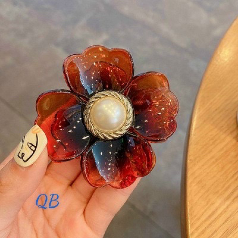 kẹp tóc hình hoa trà nhuỵ giả ngọc