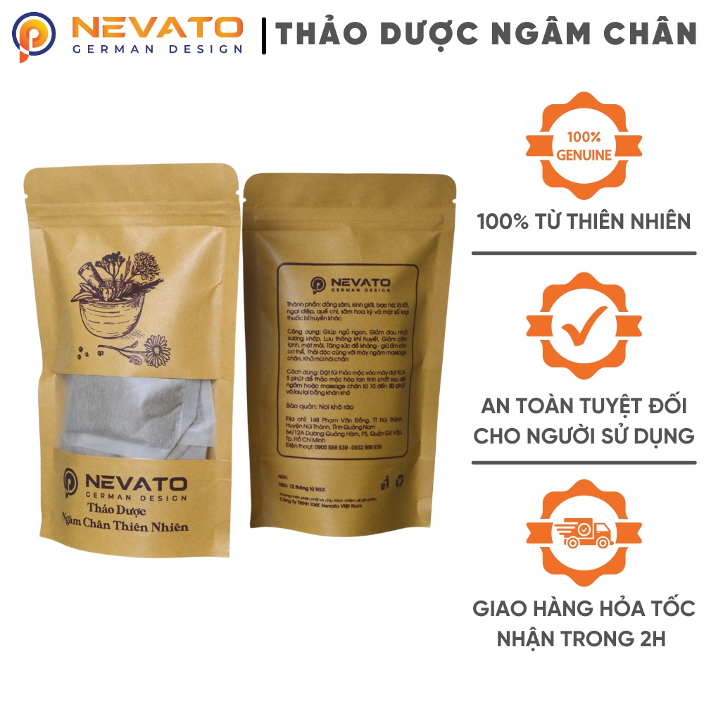 Thảo Dược Ngâm Chân NEVATO NV-TD12 Gồm 10 Gói 10 Gam