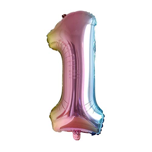 Bóng Bay Kỹ Thuật Số 32 Inch Màu Sắc Gradient Độc Đáo Trang Trí Tiệc Sinh Nhật