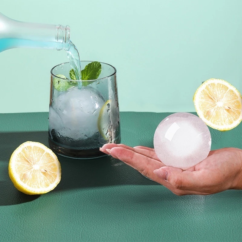 Khuôn Làm Nước Đá Hình Cầu Size Lớn Cho Quầy Bar/Cocktails DIY