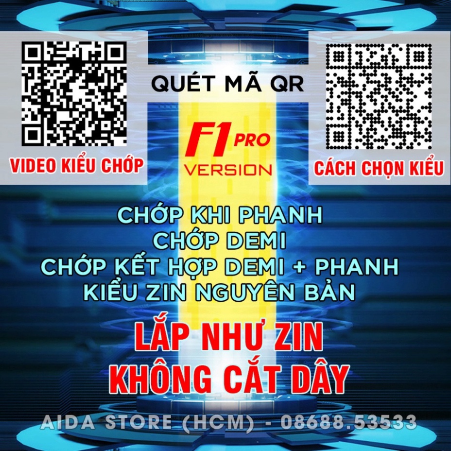 EX150/155 - Bộ Mạch Tạo Chớp Stop F1 Yahama Exciter 150, Ex 150, Ex 155, NVX, Nouvo 5, Janus... Sẵn Giắc Zin 10 Kiểu