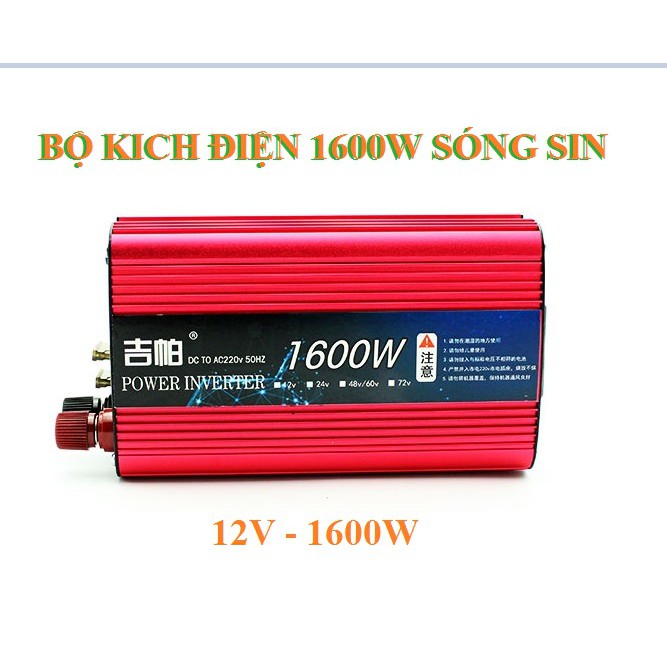 Bộ kich điện inverter 12v lên 220v 1600W Sóng Sin - Inverter1600w
