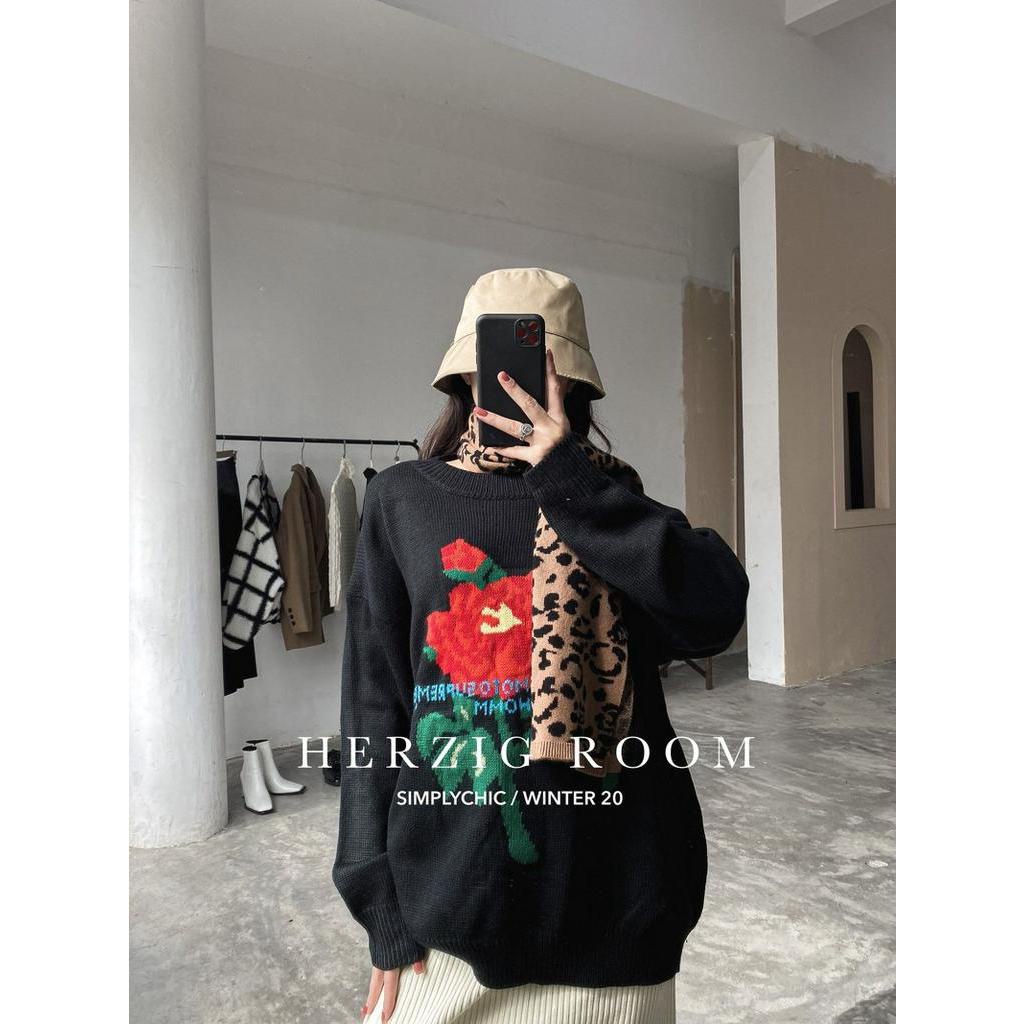 Khăn len da báo nâu đen Herzigroom - M147