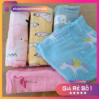 Khăn đa năng cotton aden màu dùng tắm hoặc quấn bé yêu và gia đình