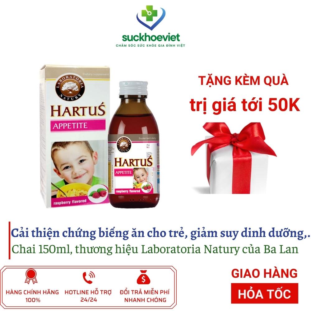 Hartus Appetite, siro ăn ngon cho bé, cải thiện chứng biếng ăn, kích thích tiêu hóa của trẻ(Lọ 150ml)