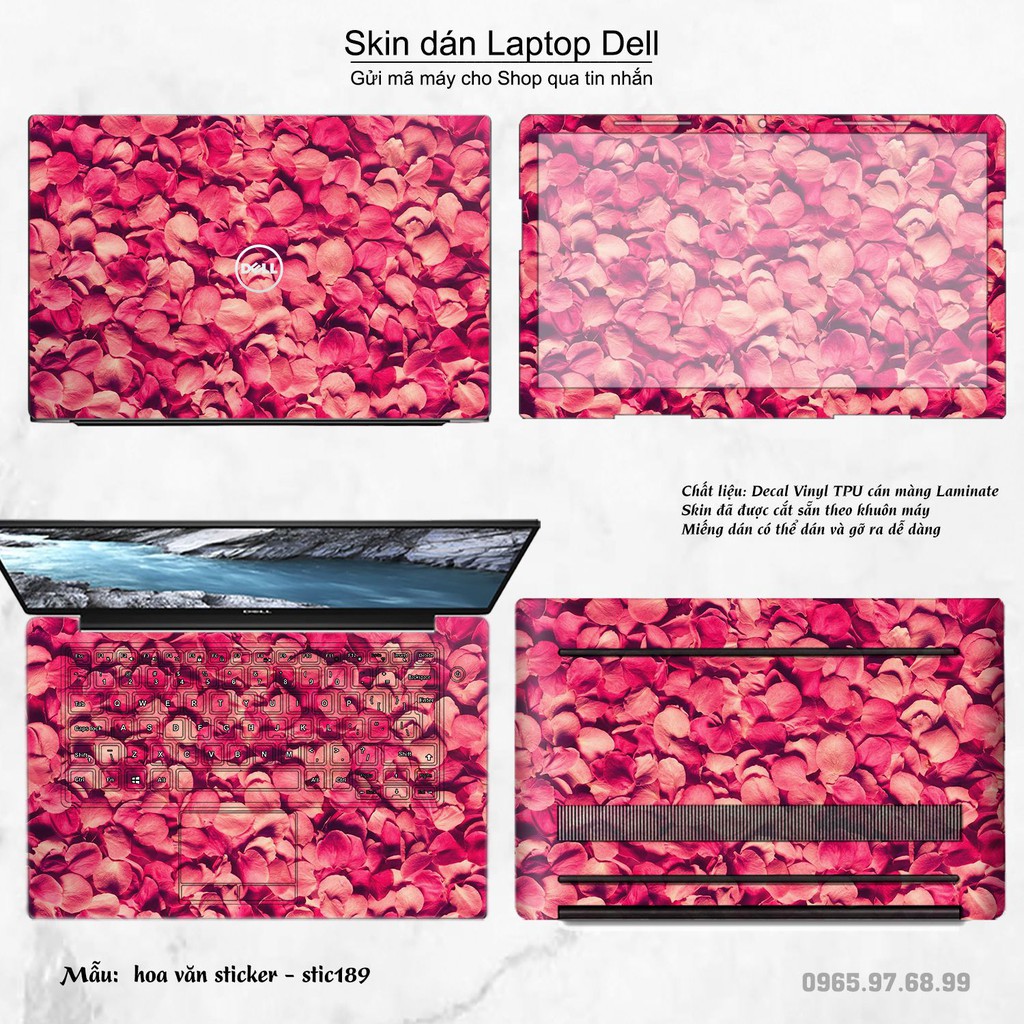 Skin dán Laptop Dell in hình Hoa văn sticker nhiều mẫu 31 (inbox mã máy cho Shop)