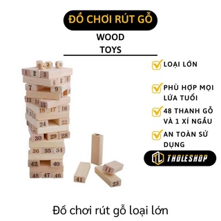Trò chơi rút gỗ 48 thanh - Bộ trò chơi rút gỗ WOOD TOYS loại lớn siêu đẹp 2785