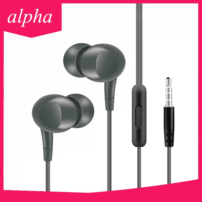 Tai nghe nhét tai có dây 3.5mm kèm mic phù hợp cho điện thoại Apple Android