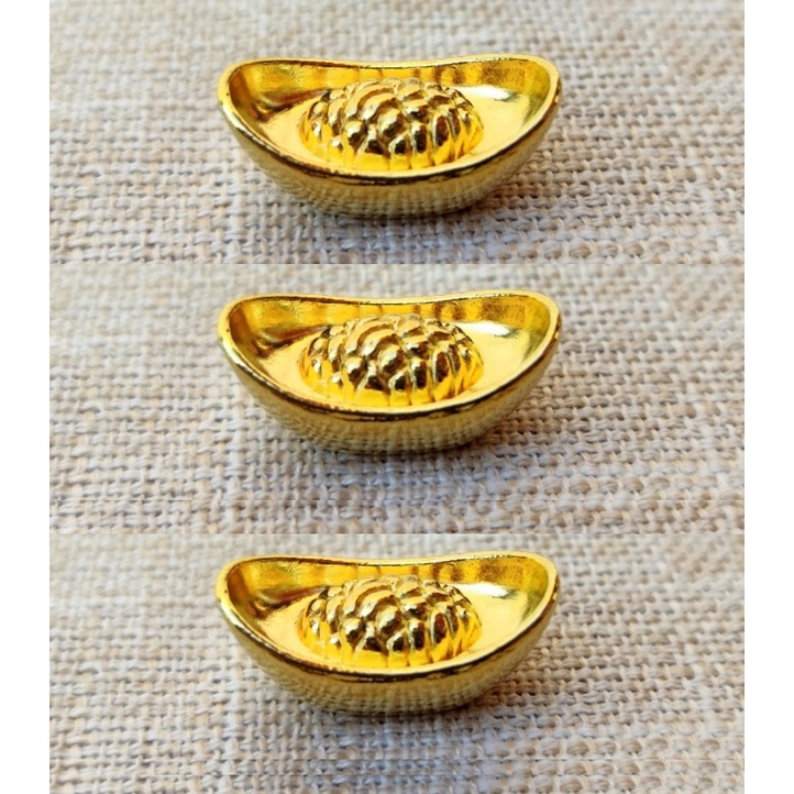 1 Thỏi Vàng Thần Tài KIM NGUYÊN bằng hợp kim 3cm phong thủy chiêu tài lộc, may mắn