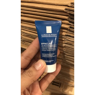 mini - sữa rửa mặt dạng Gel cho da dầu Effaclar Gel Moussant Purifiant La Roche Posay 15ml