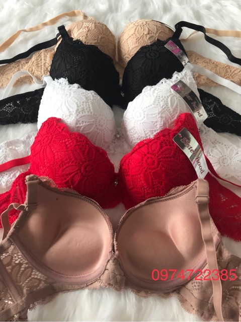 Áo lót ngực đệm dày ren Thái lan Sisterhood 2116 có gọng tạo khe nâng ngực | BigBuy360 - bigbuy360.vn