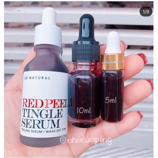 Red peel tingle serum – peel da không bong tróc