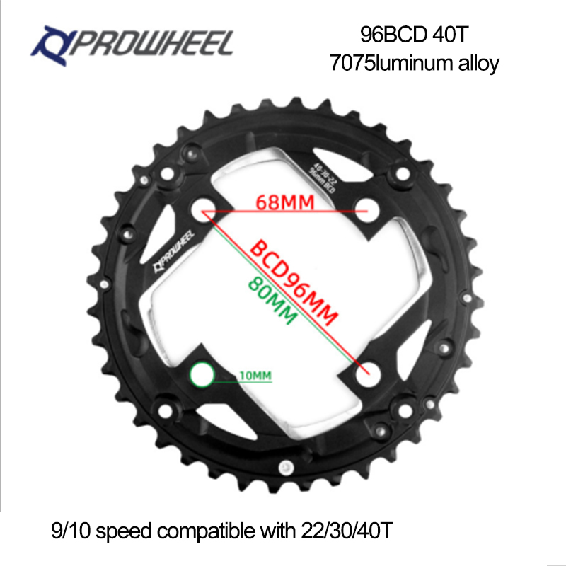 Prowheel Xe Đạp Leo Núi Xích 64 / 96 / 104BCD Xe Đạp Chainwheel 22 / 24 / 30 / 32 / 42 / 44T Crankset 8 / 9 / 10 / 11S