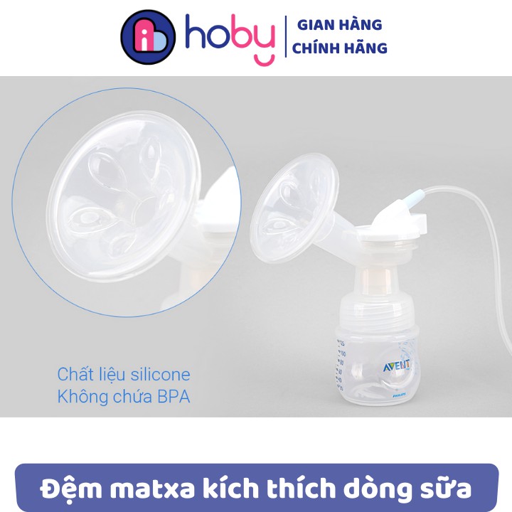 Máy hút sữa bằng điện đôi 𝗣𝗵𝗶𝗹𝗹𝗶𝗽𝘀 𝗔𝘃𝗲𝗻𝘁 𝗦𝗖𝗙𝟯𝟬𝟯/𝟬𝟭 chính hãng bảo hành 12 tháng, tạo dòng sữa nhanh