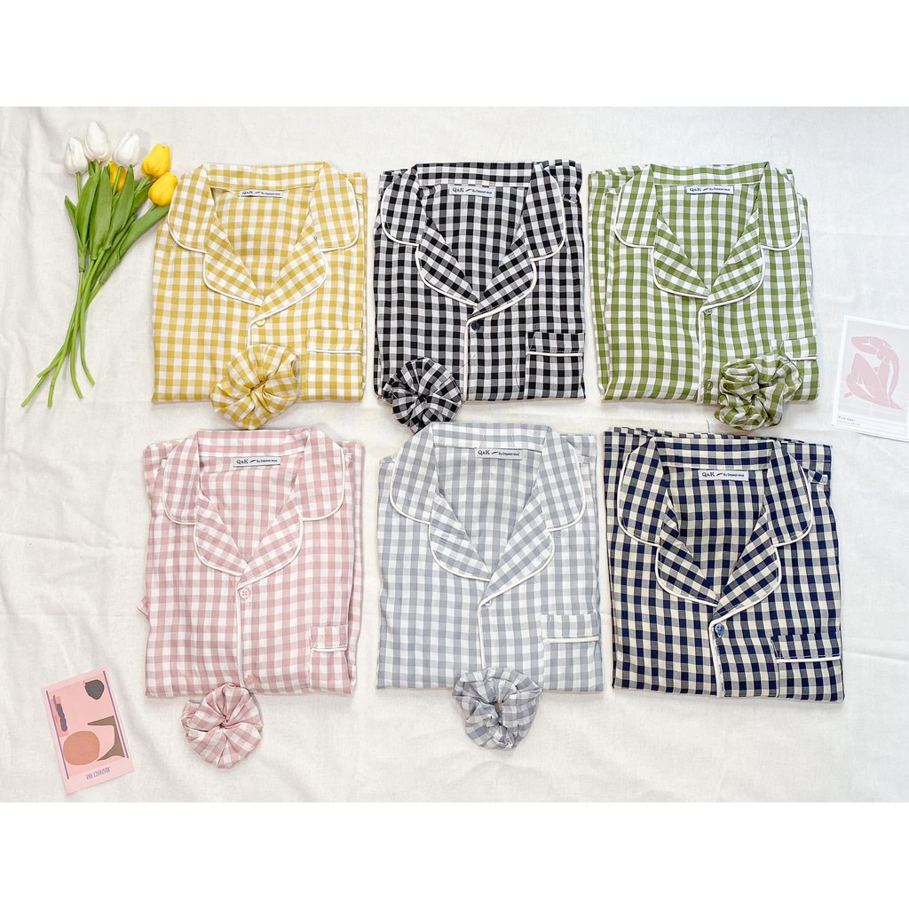 Set Pijama họa tiết kèm scrunchies | BigBuy360 - bigbuy360.vn