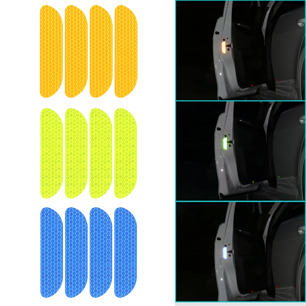 Bộ 4 Miếng Dán Phản Quang Cảnh Báo An Toàn Cho Xe Hơi