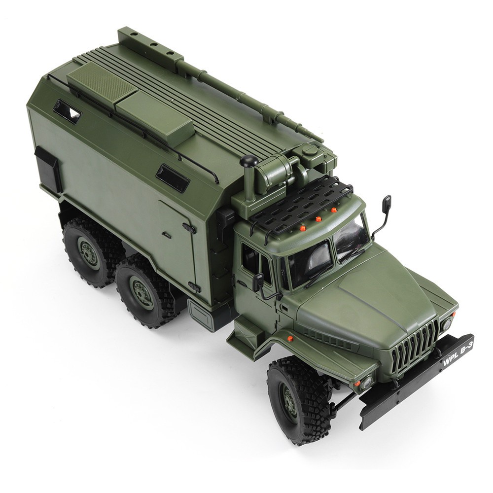 Wpl B36 Ural Xe Tải Quân Sự 1/16 2.4GHz 6Wd Nhông 3 Cầu Bằng Kim Loại Rc Car Military Truck Rock Crawle 6 Bánh Ural 4320