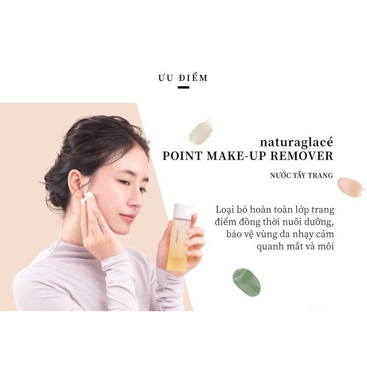 Nước tẩy trang hữu cơ naturaglacé Point Make-up Remover, an toàn sử dụng với cả da nhạy cảm và mẹ bầu, 100ml