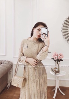 VÁY MAXI VOAN CHẤM BI 3 MÀU