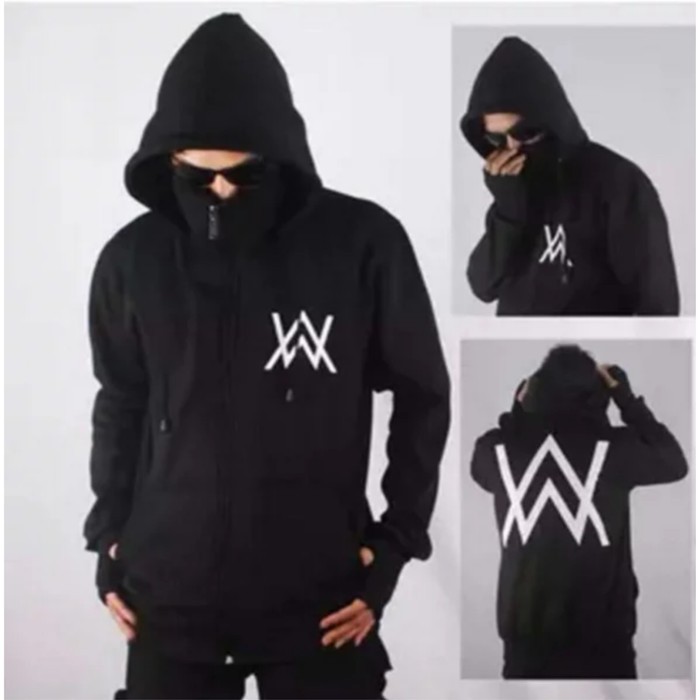 Áo Khoác Hoodie Màu Đen In Chữ Alan Walker Ninja Cá Tính Cho Nam