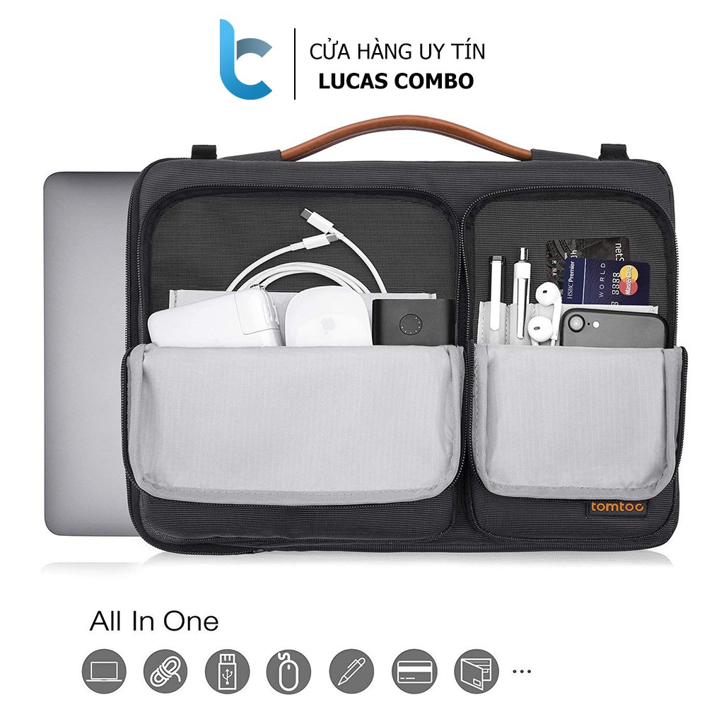 Túi Đeo Chéo, Chống Shock, Chống Nước Tomtoc (USA) Shoulder Bag 360 Dành Cho Macbook