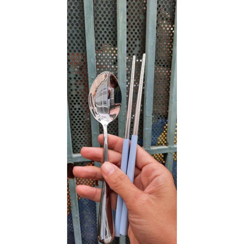 BỘ MUỖNG ĐŨA CÁ NHÂN INOX🍄 HKM