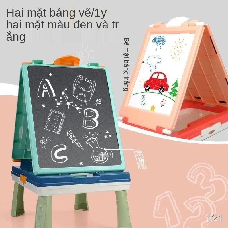 VBảng vẽ từ tính không bụi hai mặt đa chức năng đen trắng thiên tài họa sĩ nhỏ vẽ graffiti và viết câu đố bảng vẽ bằng n