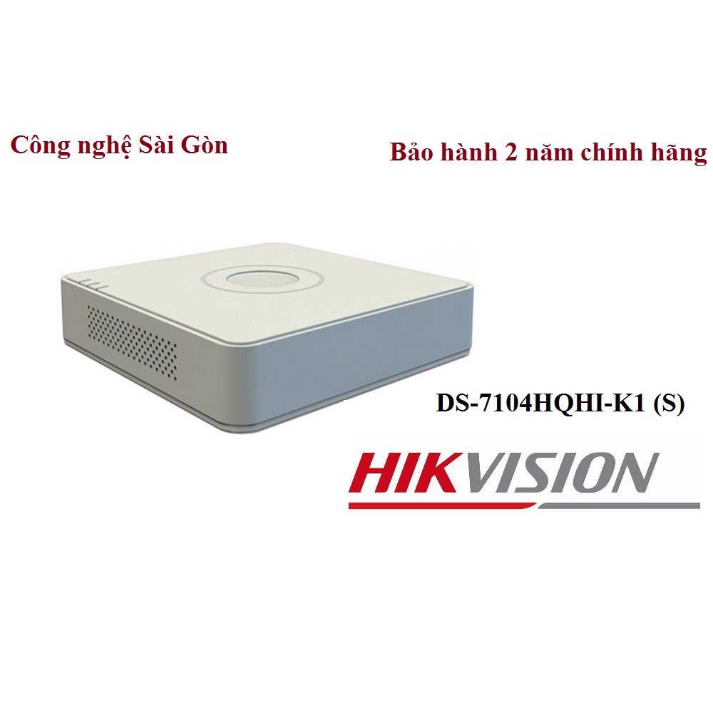 Đầu ghi IP HIKVISION DS-7104HQHI-K1 (S) HD 4MP, 1 Sata, HDMI, VGA, Hik-connect - HÀNG CHÍNH HÃNG