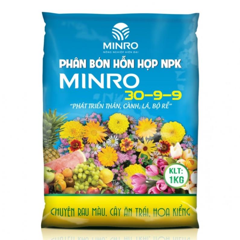 Phân Bón NPK MINRO 30-9-9 (1KG) Phát triển thân lá cành