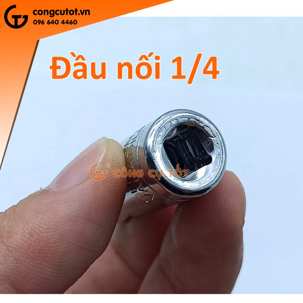 Khớp nối khẩu 1/4 thép CrV dài 43mm