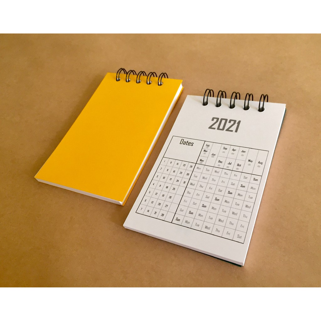 Sổ lò xo bỏ túi - Pocket-size Notebook kèm lịch năm 2022 - Ruột giấy tự chọn: Ô vuông / Chấm bi / Kẻ ngang / Trơn