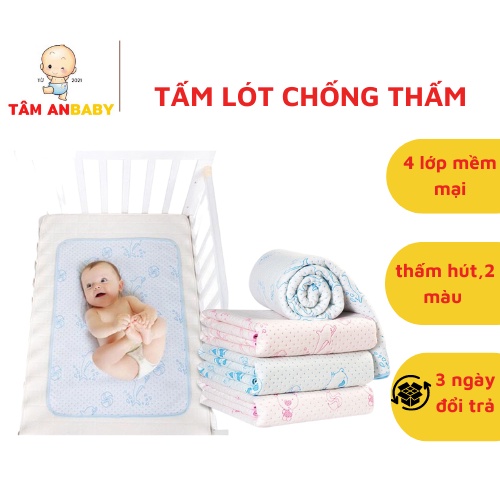 Tấm lót chống thấm 4 lớp cho bé trai/bé gái