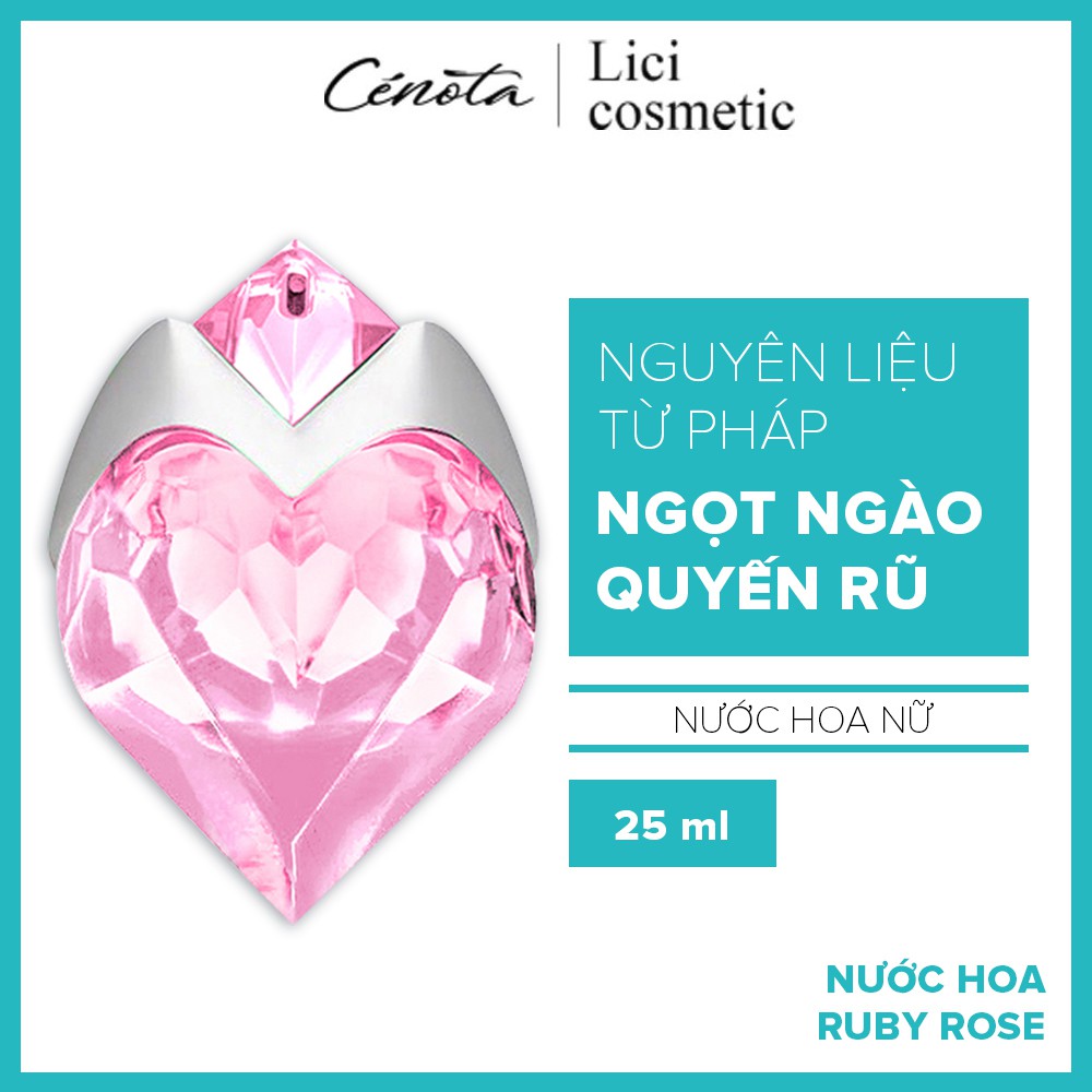 Nước hoa nữ Cénota Ruby Rose 25ml, nước hoa nữ quyến rũ, thu hút