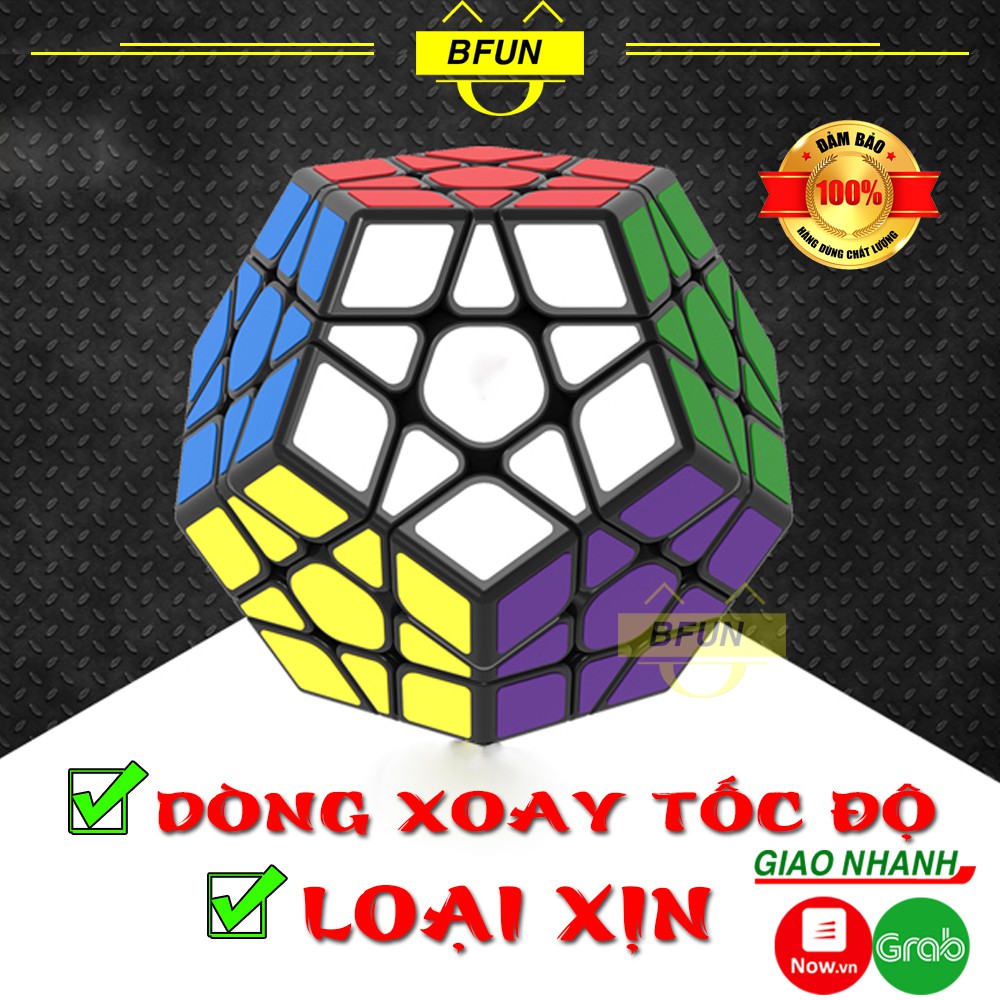 Rubik MEGAMINX 3x3x3 Viền Đen 12 Mặt Cao Cấp - Đồ Chơi Trẻ Em Phát Triển Trí Tuệ BFUN