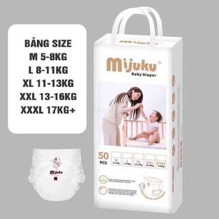 TÃ QUẦN MIJUKU ĐỦ SIZE( gói 50 miếng)