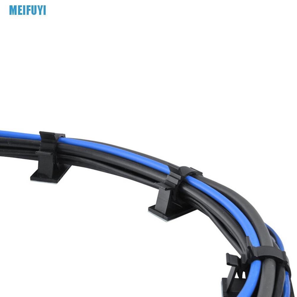 Bộ 10 kẹp dây cáp màu đen 13mm có thể điều chỉnh