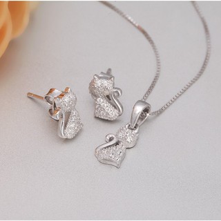 Bộ trang sức bạc Love Cat
