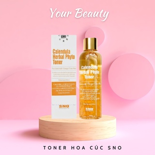 Toner hoa cúc sno calendula herbal phyto 200ml hàn quốc- chứa cành hoa tươi - làm sạch mềm mịn cân bằng da
