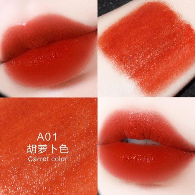 Lip mud high school students milk tea color 11-13-15 years old zero yuan orange lip glaze lipstick students show white waterproof light color