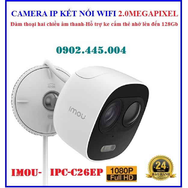 Camera IP 2.0Megapixel IMOU-IPC-C26EP, kết nối wifi xem qua điện thoại, hỗ trợ thẻ nhớ lên đến 12gb, bảo hành 2 năm