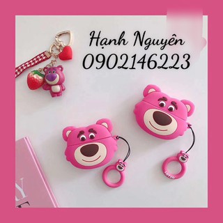 [Kute]Vỏ bọc tai nghe gấu hồng, mèo đeo nơ dành cho Airpods 1/2, Airpod Pro