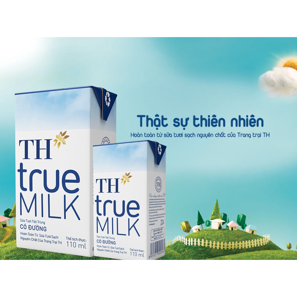 THÙNG 48 HỘP 110ML SỮA TH TRUE MILK