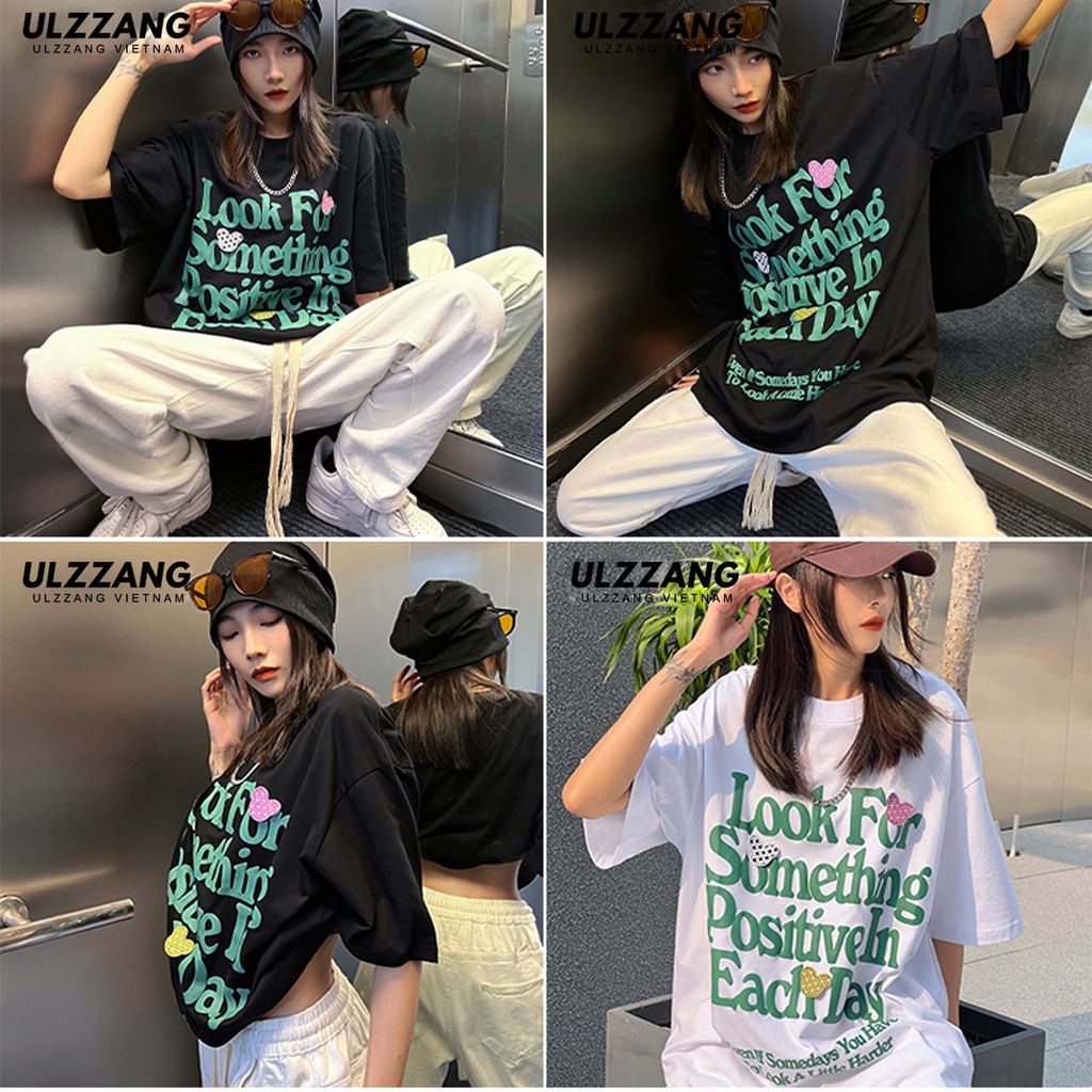 Áo thun unisex nữ local brand ULZZ ulzzang form dáng rộng tay lỡ look for somethings