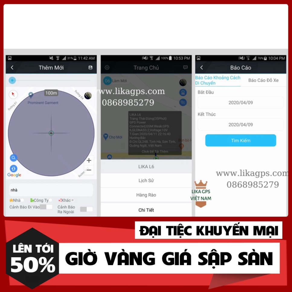 SIÊU KHUYẾN MÃI Định vị không dây LIKA K1 độ đúng ra cao - không tính phí ứng dụng trọn đời - kích tấc siêu nhỏ gọn SIÊU
